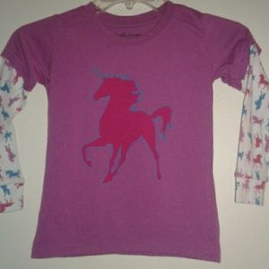💜GIRL'S Unicorn LS top